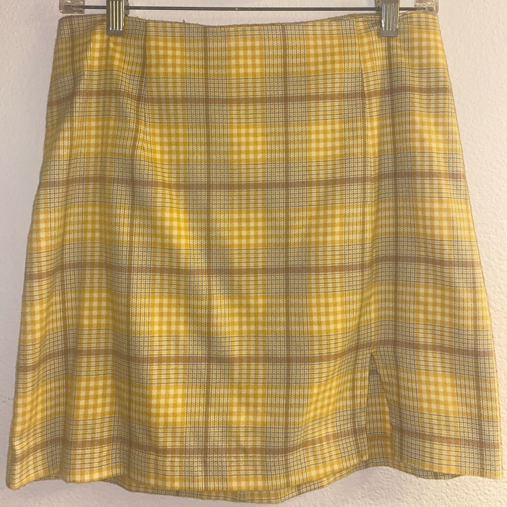 Yellow Plaid Mini skirt